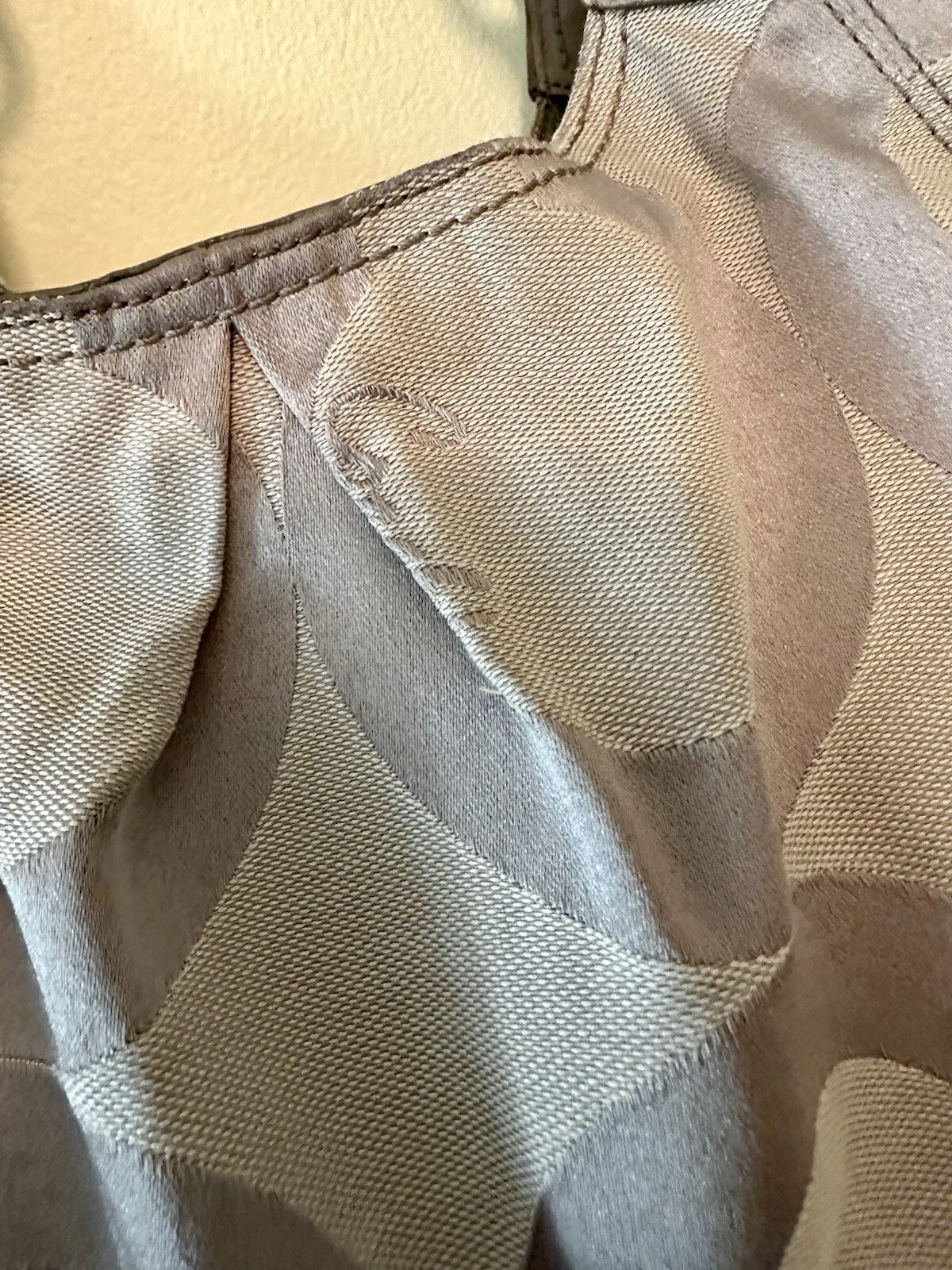 Borsa Coach Op Art Maggie argento grigio tela e pelle stile hobo #13894 Boho