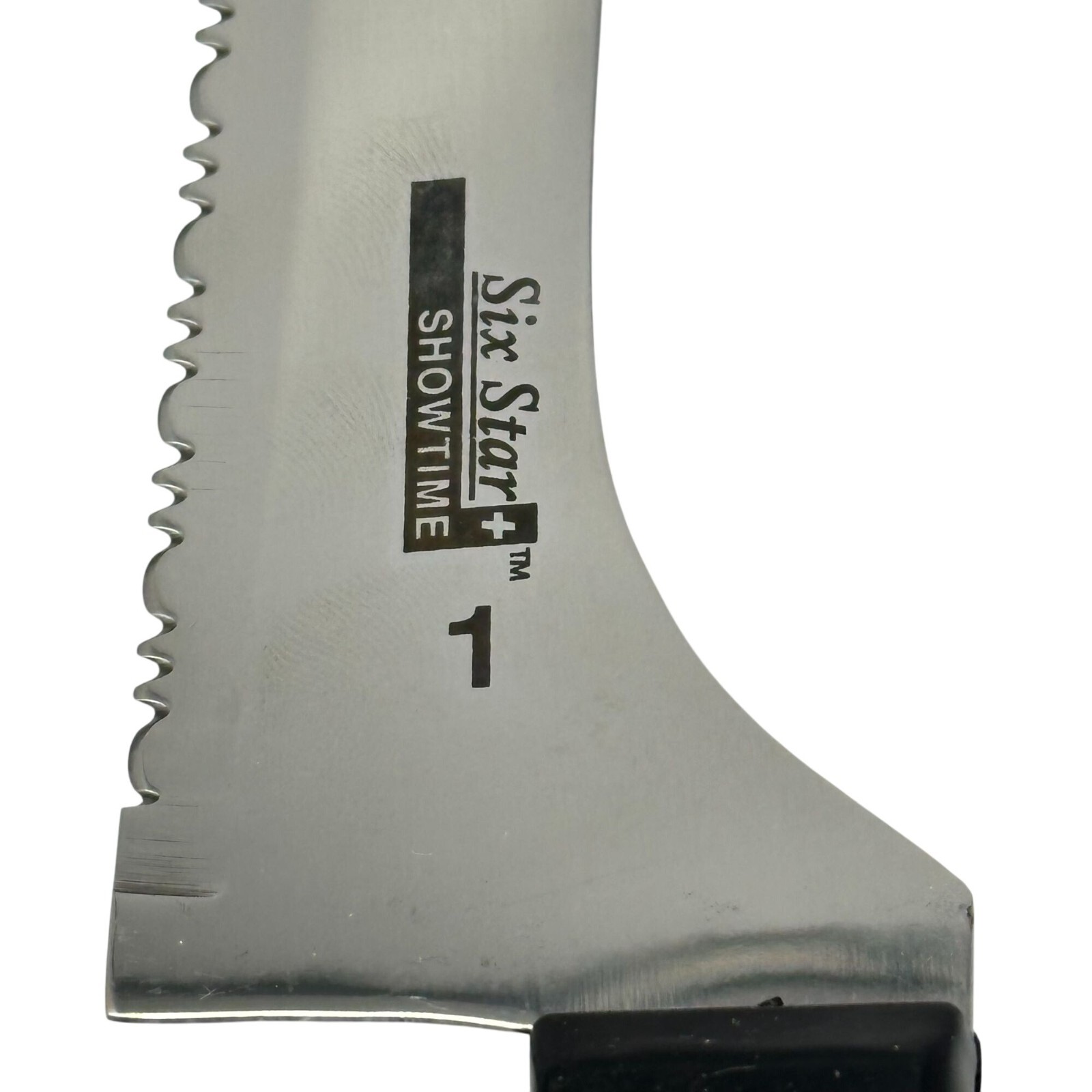 Ronco Six Star Knife Set 1 3 6 Showtime Large Fillet Saw Black Handle Stainless