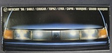 1986 Mercury Brochure Cougar XR7 Grand Marquis Capri Topaz Lynx XR3 Sable Wagon