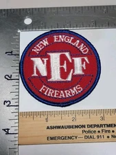 LE8 3b Patch New England Firearms NEF Shooting Hunting Round For Jacket Shirt