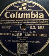 Harry Davidson Orch. "Lingering Blues" stary seria tańca Columbia 78rpm 12"