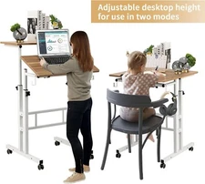 SIDUCAL Adjustable Mobile Standing Desk NEW