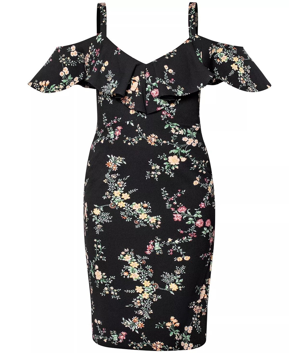 rachel roy dress black Embroidered Stretch Linen Black Top main image 0