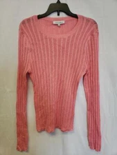 MSRP $39 Hooked Up Womens Sweater Pink Size Large