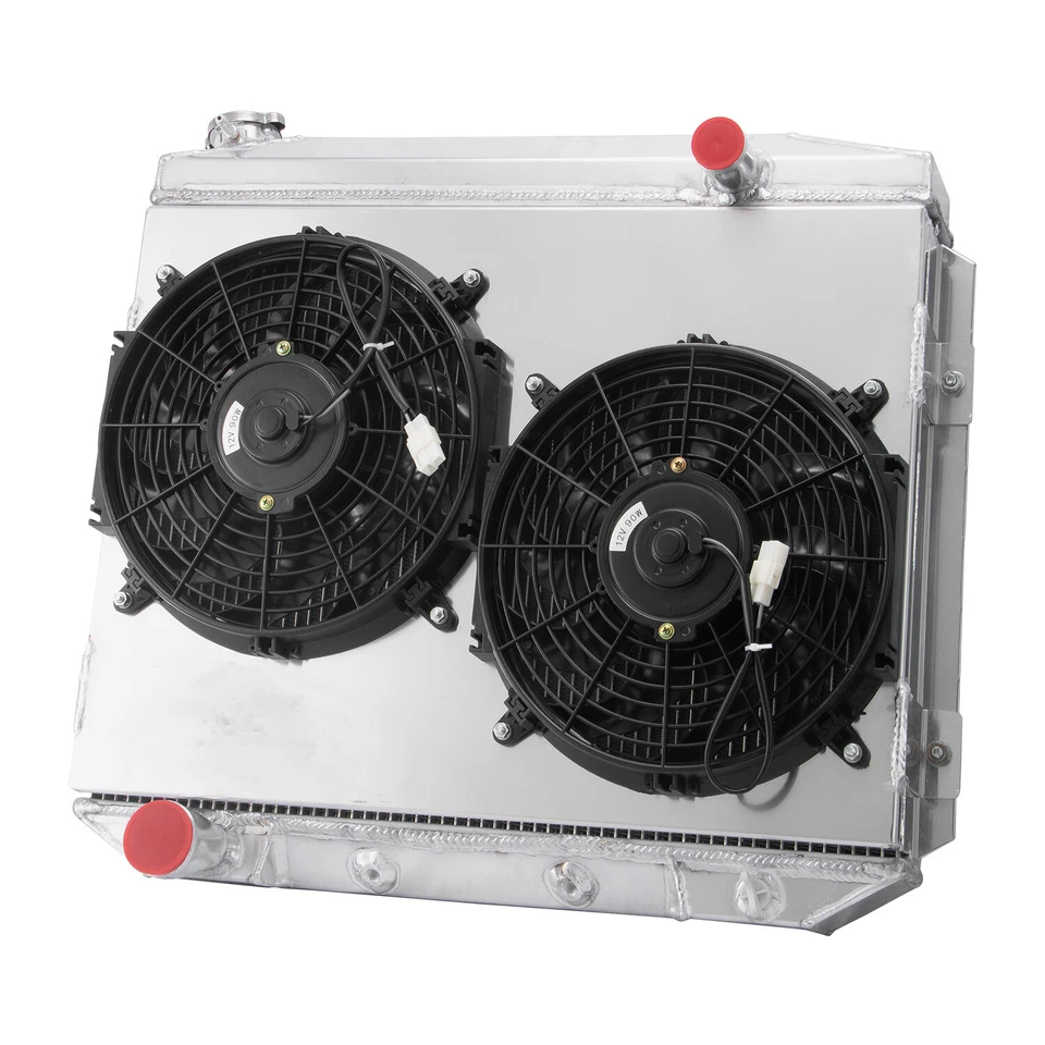 3-Row Radiator+Fan Shroud  Fit 1957-1959 Ford Fairlane Ranchero Skyliner Mercury Foto 2 de 4