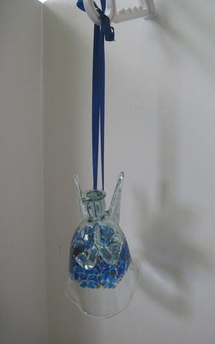 Kitas Large Art Glass Hand Blown Praying Angel Ornament 7" - Picture 11 of 12