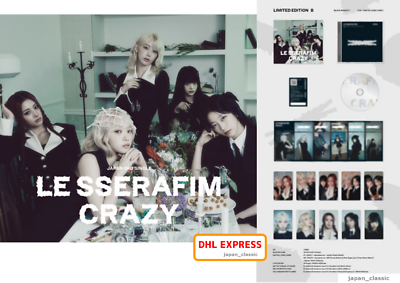 LE SSERAFIM CRAZY LIMITED TYPE B CD + DIGITAL CODE CARD LYRIC BOOK