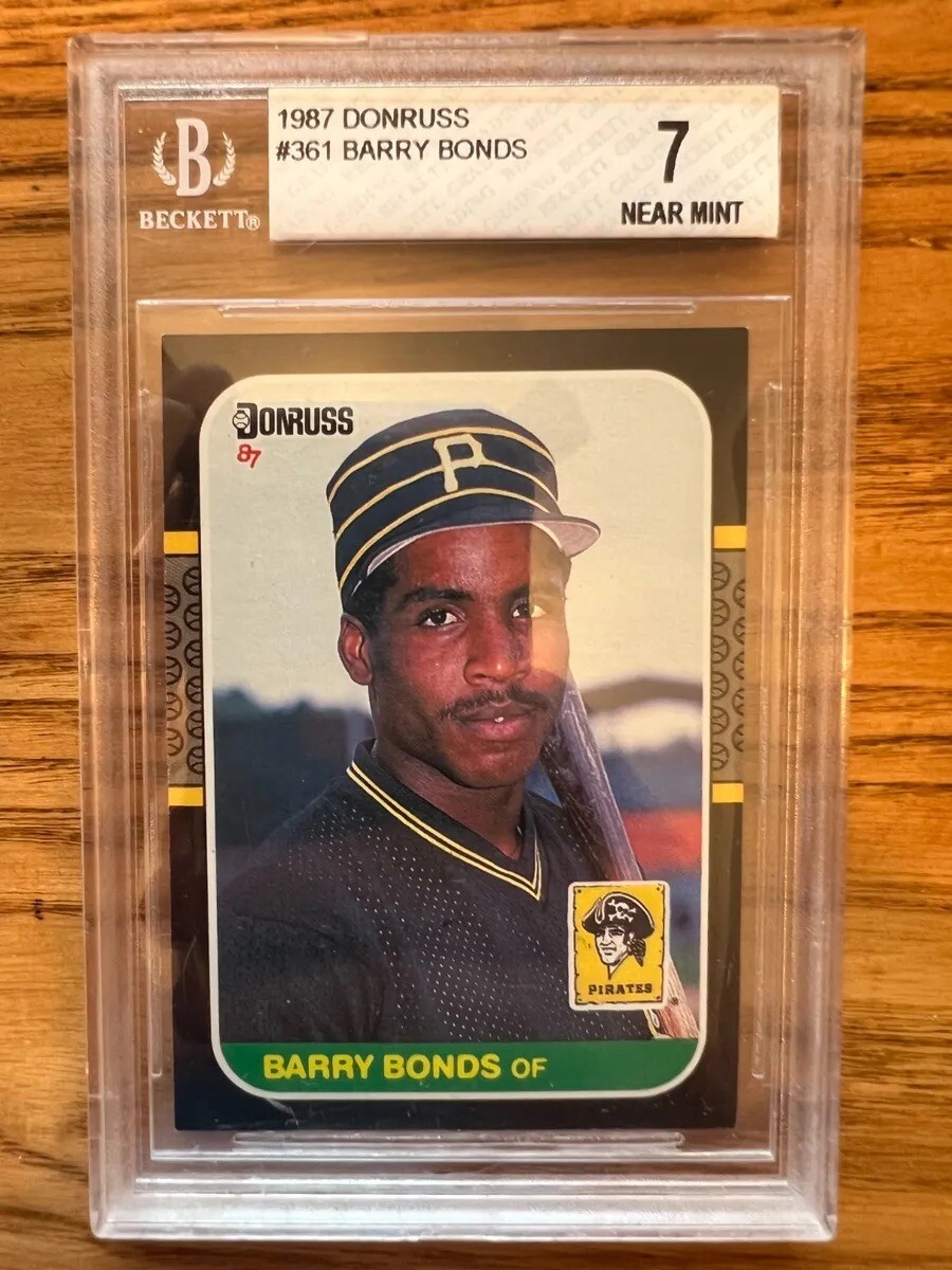 1987 Donruss Barry Bonds Rookie RC #361 BGS 7 NM Pirates Giants