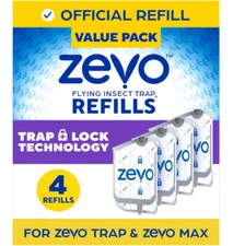 Zevo Flying Insect Trap Refill - for The Zevo MAX & Standard Indoor Fly Trap - C
