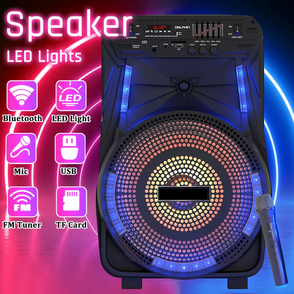 Portable Loud Bluetooth Party Speaker 12in Woofer Tweeter Speaker Heavy Bass TWS - Image 3 of 4