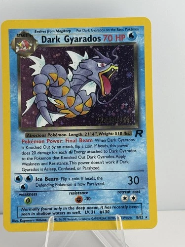 Dark Gyarados 8/82 Prerelease Holo Team Rocket Pokémon WOTC NM/LP
