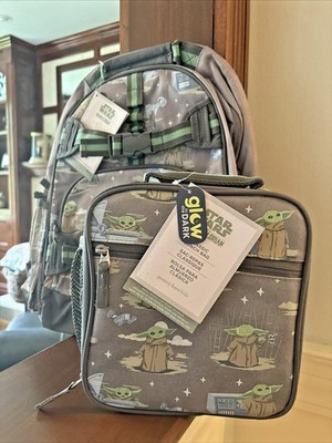 School Pottery barn Disney bag Grogu BACKPACK STAR WARS Solo Yoda + Lunch box .
