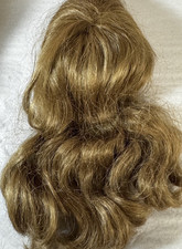 Vintage Monique Human Hair Doll Wig Soft Curls Bangs 10  Head 9  Long
