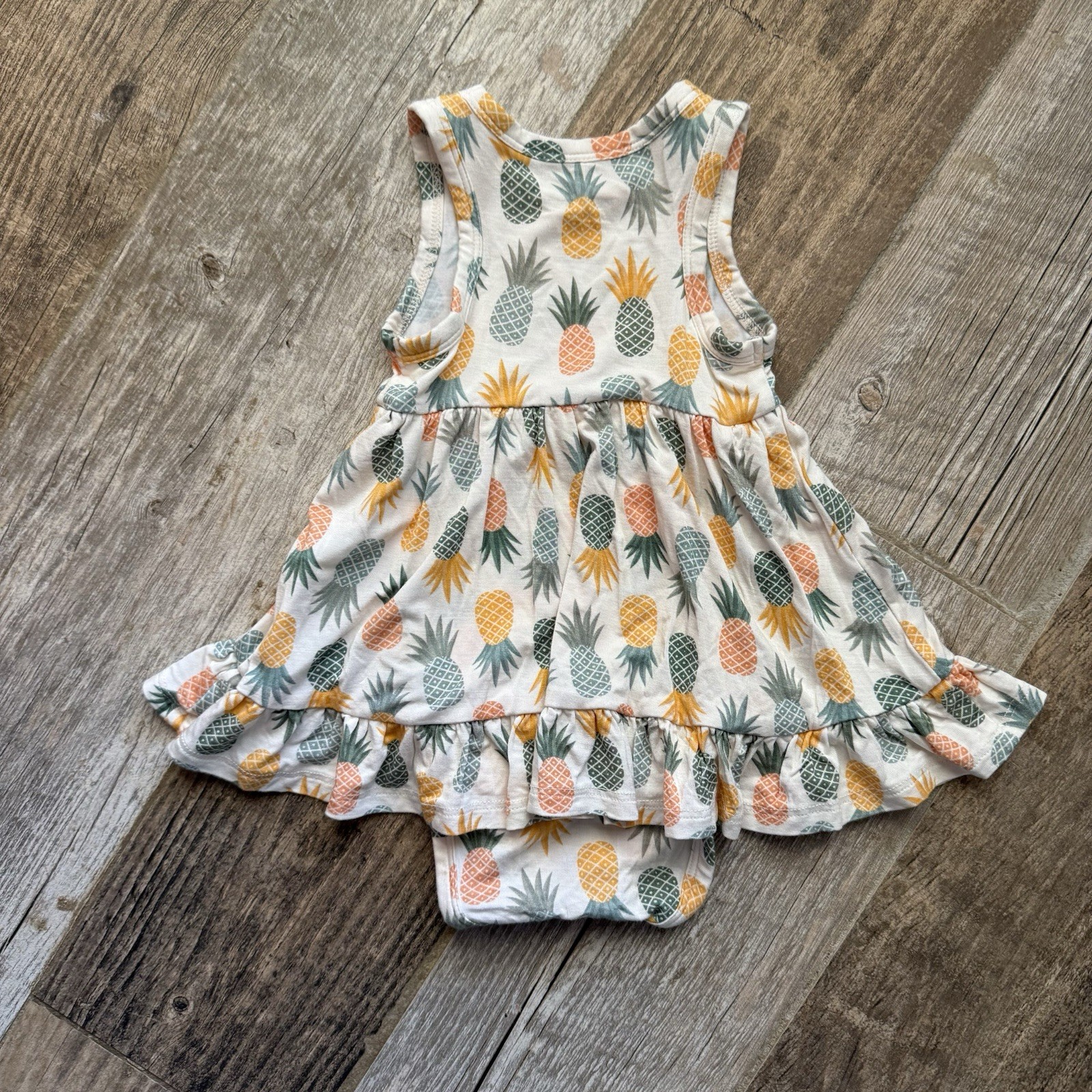 POSH PEANUT RACERBACK TWIRL BODYSUIT DRESS IN MCGUIRE 3-6 mo bamboo