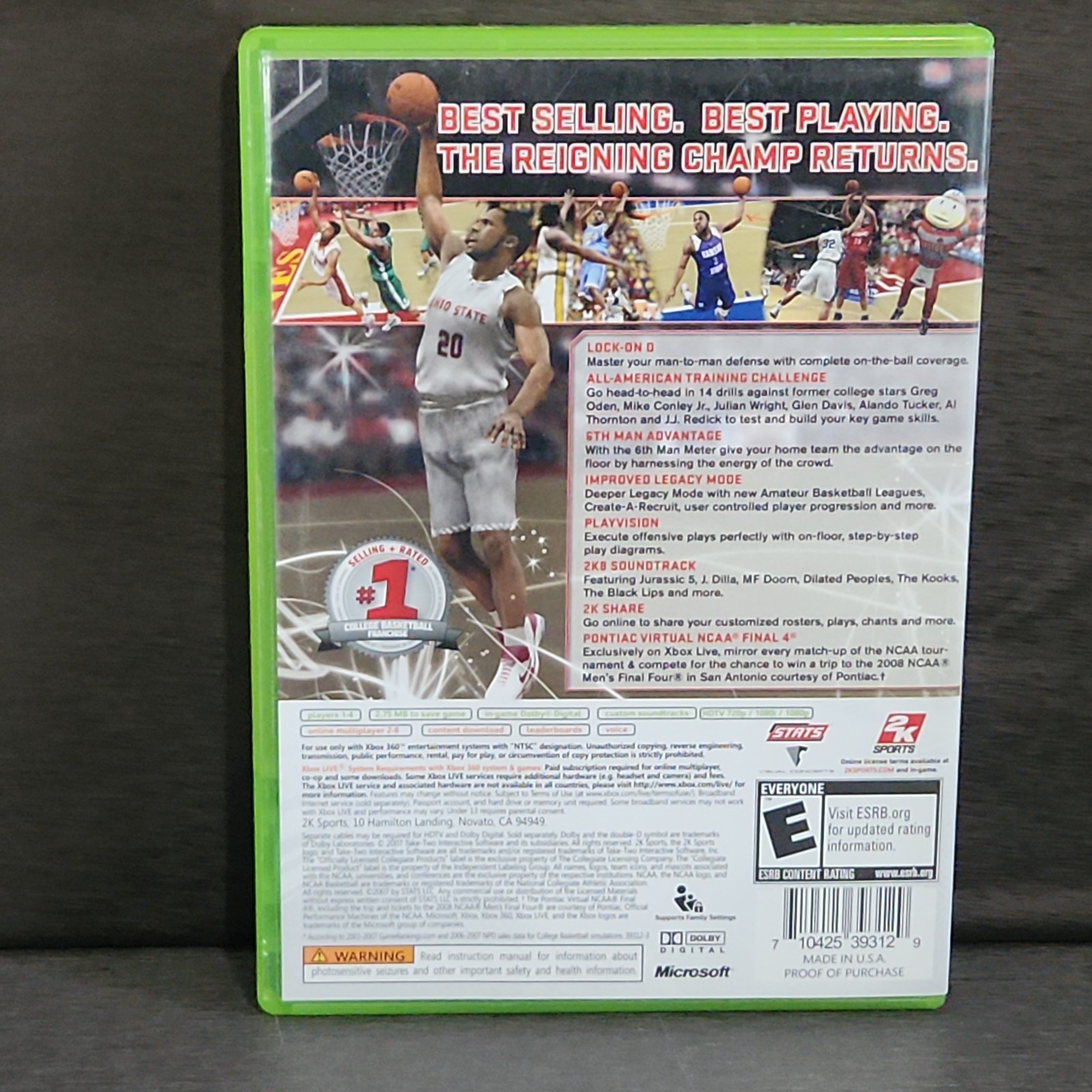 College Hoops 2K8 Xbox 360 Complete Refubished