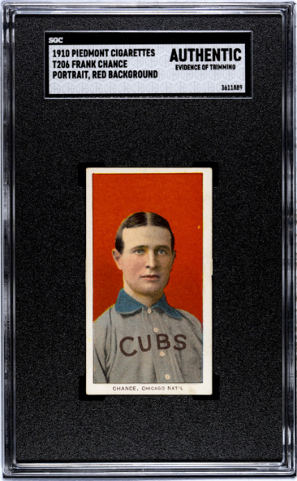 1910 T206 Piedmont Frank Chance - SGC Auth HIGH END APPEAL CREASE FREE