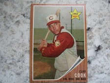 Cincinnati Reds Cliff Cook 1962 Topps Rookie Card #41 Nr.Mint. rookie card picture