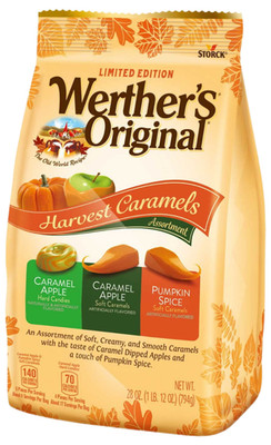 Werther's Original Soft & Hard ''Harvest Caramel Assortment'' - 28oz - Bag Wrapped