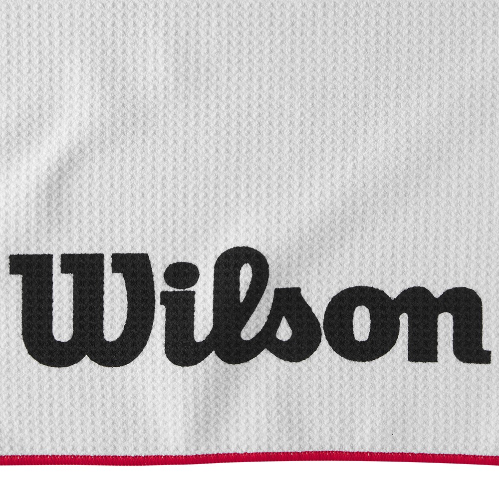 NEW Wilson Tour Caddy Microfiber Golf Towel 16" x 36" - White / Red