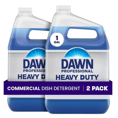 2 pack Dawn Professional Heavy Duty Manual Pot and Pan Dish Soap Detergent, 1Gal