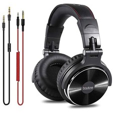BT-10BK Wired Over Ear Headphones Studio Monitor  Mixing DJ Stereo Headsets ...