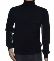 Herren Rollkragenpullover Aus Kaschmir Und Merinowolle M Schwarz 311