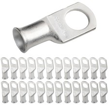 SELTERM 25pcs 1 AWG 1/2" Stud Marine Grade Tinned Copper Battery Cable Lugs, ...