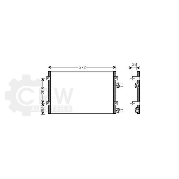 Kondensator Klimaanlage FüR Chrysler PT Cruiser 2.2 CRD Bj.02-10-image