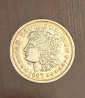 1987 Vintage MORGAN Design 1 oz 0.999 Fine Silver Trade Unit Round