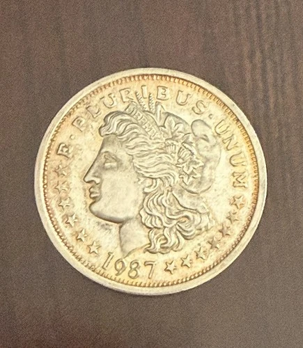 1987 Vintage MORGAN Design 1 oz 0.999 Fine Silver Trade Unit Round