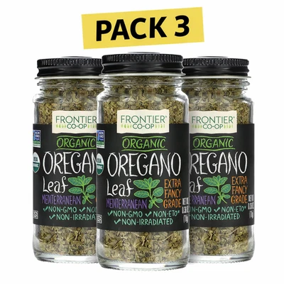 Frontier Co-op Organic Oregano Leaf 0.35 oz Pack of 3 Non-GMO Free Ship - Image 1 of 3