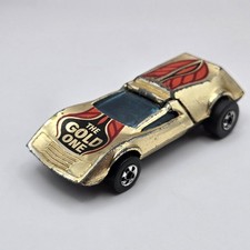 Vintage Hot Wheels Buzz Off BW Gold Chrome One Flying Colors Blackwall