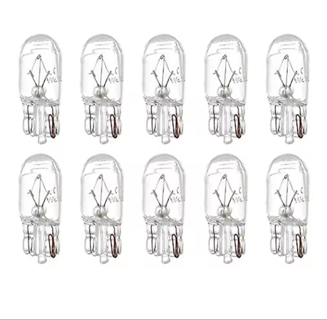- Senza marca/Generico - - 10 Lampadine a LED T10 W5w 194 12V Glass Luce Bianca Auto Moto Bike Camion #2000 - Miniatura 5