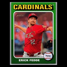 2024 Topps Heritage High Number - #533 Erick Fedde Green Border - Cardinals
