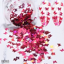 Nail Glitter Sequins Holographic Laser Butterfly Flakes Nail Art 3D Decoration