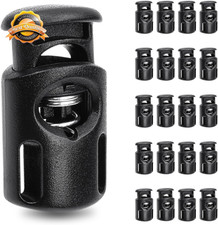 20 PCS Plastic Cord Locks Spring Toggle Stoppers Paracord Drawstring