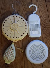 Vintage EMPTY 4 Pc Lot Closet Deodorizers Holders Hangers