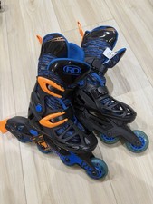 Roller Derby Kids Adjustable Inline Skates Youth Size 12-1 Blue Orange 5015 6760