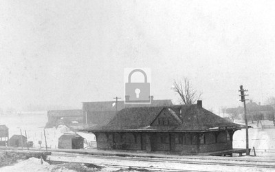 Railroad Train Station Depot Lake Beulah Wisconsin WI - Reprint