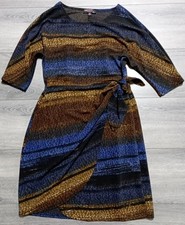 SIGNATURE BY ROBBIE BEE Dress Womens Size PM Wrap 3/4 Sleeve Perfect For Fall