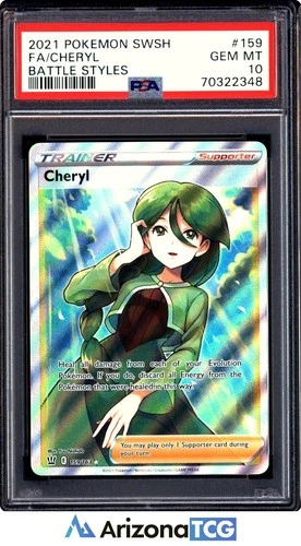 Pokemon 2021 Cheryl 159/163 Full Art Battle Styles GEM MINT PSA 10