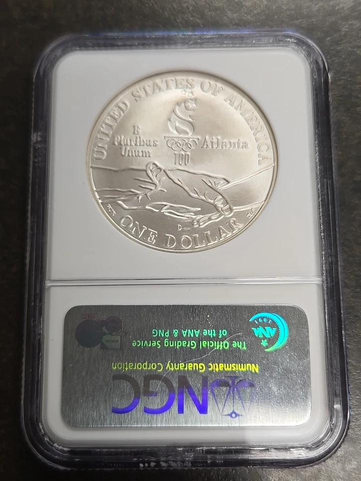 1995-D PCGS MS69 MS 69 90% Silver Olympics Cycling Silver Dollar $1 - Image 4 of 4
