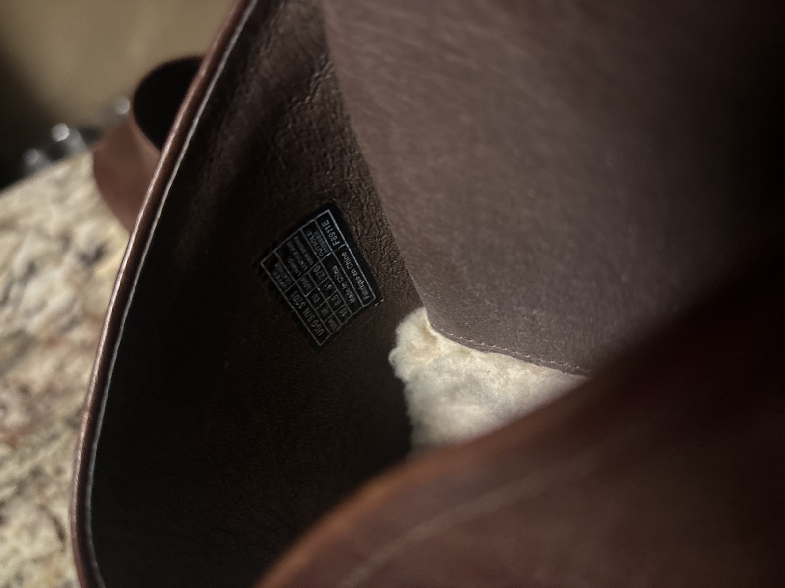 UGG brown leather platform mule clogs womens size… - image 7