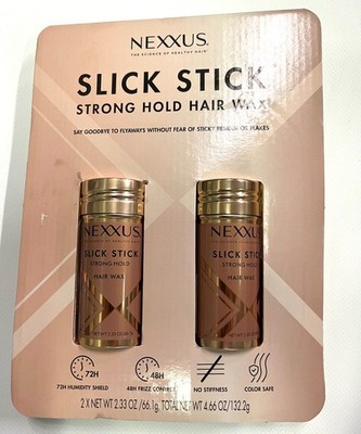 Nexxus Slick Stick Styling Aid Hair Wax Strong Hold 2.33 Oz Each 2Pk, NWOB