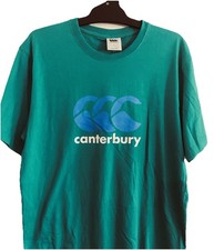 Canterbury Shirt Mens Medium Green CCC Logo Rugby Graphic Casual T-Shirt Tee