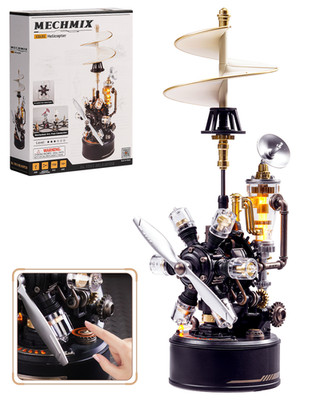 ROKR 3D Puzzle erwachsene Leonardo da Vinci's Helicopter Mechanik DIY Bausatz