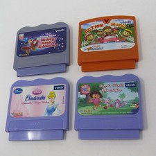 VTech V.Smile V.Motion Game Lot - Mickey Mouse, Cinderella, Dora, Action Mania