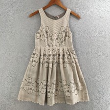 Free People Rocco Lace Mini Dress Womens XS Boho Keyhole Open Back Crochet Beige