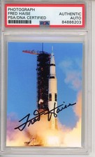 FRED HAISE APOLLO 13 ASTRONAUT LAUNCH PHOTO PSA DNA COA SIGNED AUTOGRAPH LEGEND