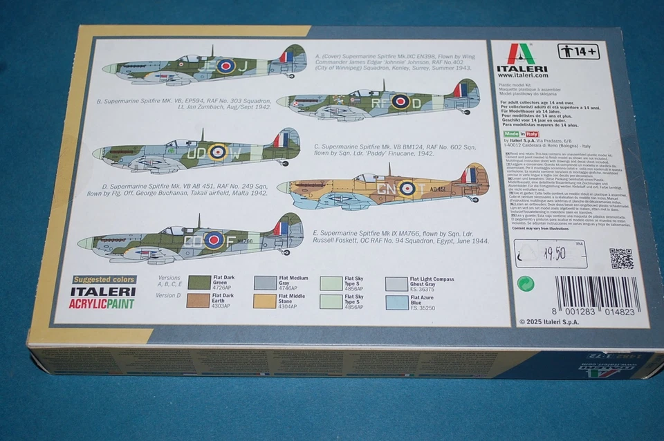 Italeri 1482 - Spitfire Mk. V /Mk. IX WWII Aces  scala 1/72 - Immagine 2 di 2